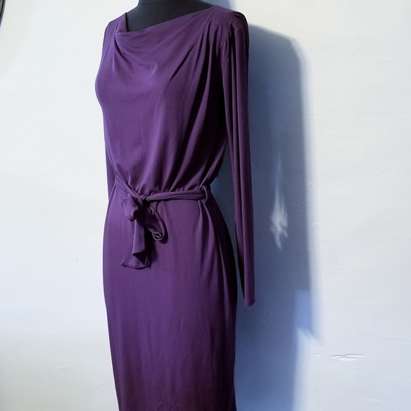 NIFE Long-Sleeve Tie-Belt Dress - Picture 5 of 8